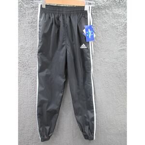 NWT Rare 90s Adidas TEAM Vintage Nylon Black Track Pants Youth Large